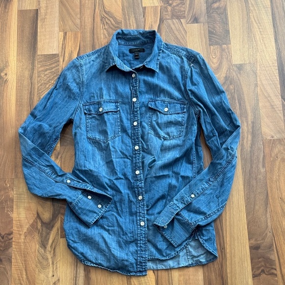 J. Crew Tops - J.Crew Blue Denim Shirt